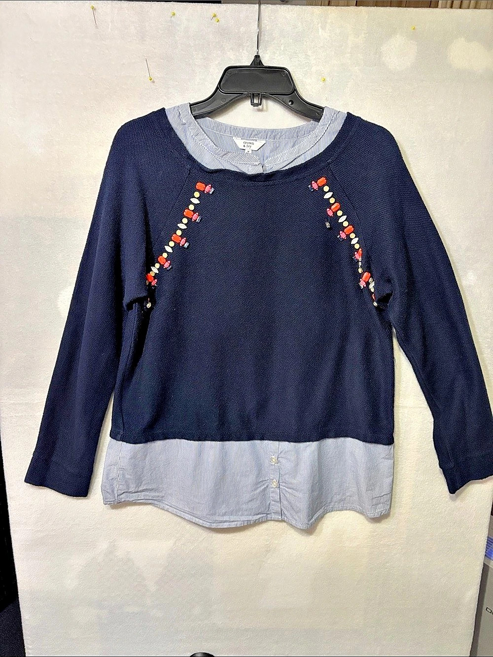 Crown & Ivy in Blue & White Size Medium